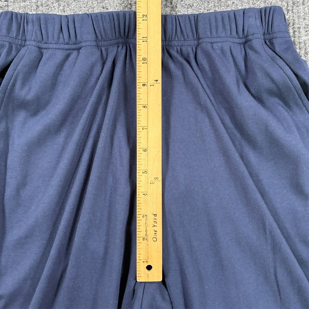 Woman Within Size 14/16 Petite Blue Pull On Pants Elastic Waist Straight Leg - Picture 6 of 9